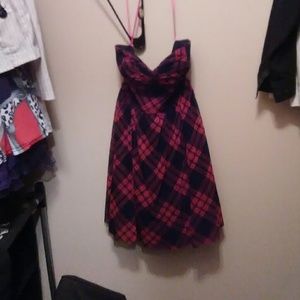 Betsey  Johnson dress black and red plaid